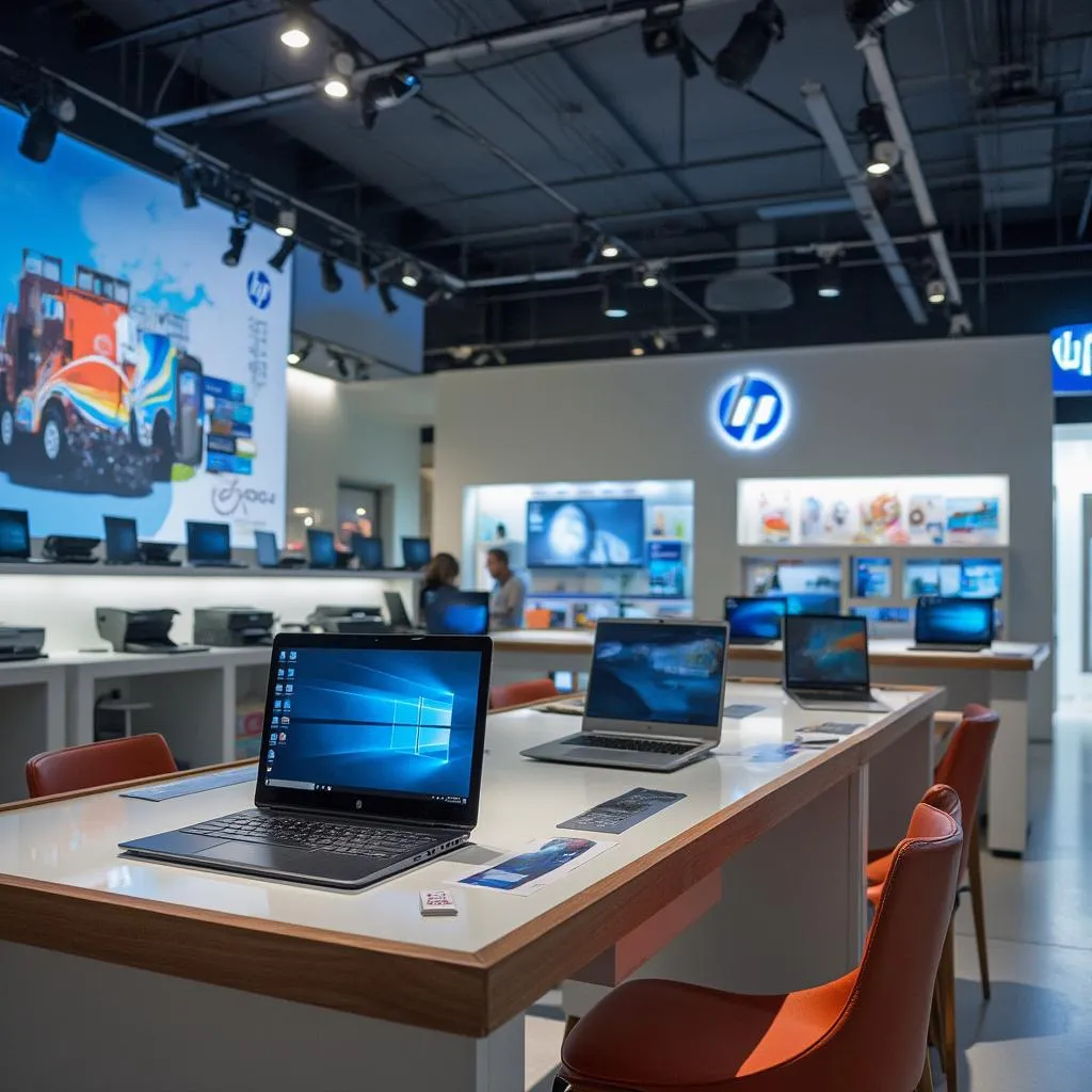 Productos Hp en exhibición